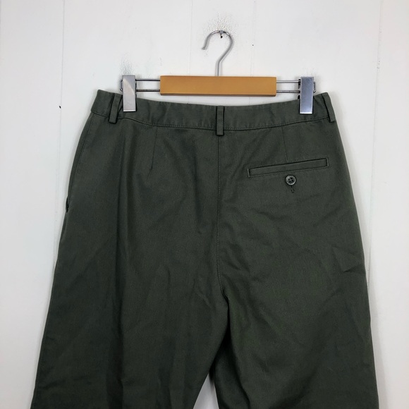 L.L. Bean Green Classic Fit Straight Leg Twill Pants Sz 6 - Picture 5 of 13